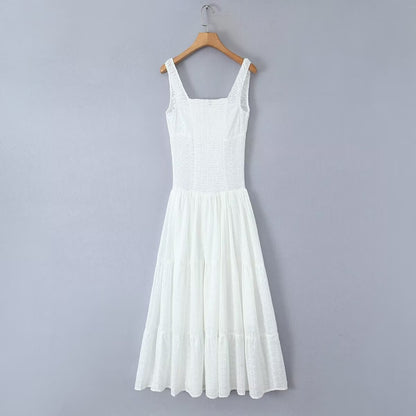 Robe longue à oeillets "Isabel"