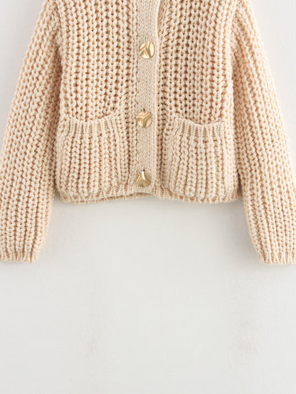 Gilet à col rond et manches longues "Dany" – Confort Classique et Élégance Moderne