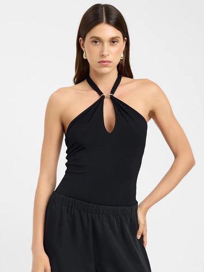Top asymétrique détail bijou "Aurélia"