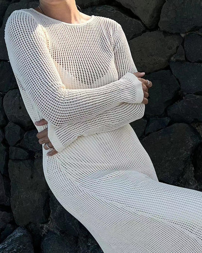 Robe longue maille "Elena" 2 coloris